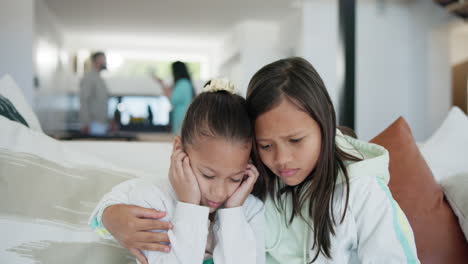 Kämpfende-Eltern,-Stress-Und-Traurige-Kinder