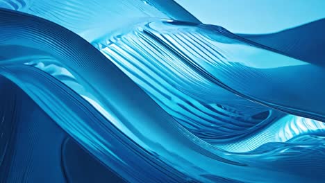 abstract blue wavy shapes morph and transform against a solid background, creating a dynamic visual experience filled with fluid motion and modern design elements