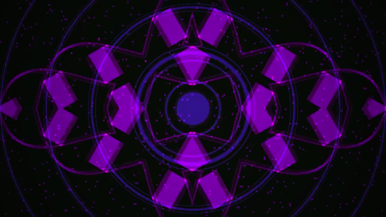 Abstract Purple Geometric Kaleidoscope Motion Background