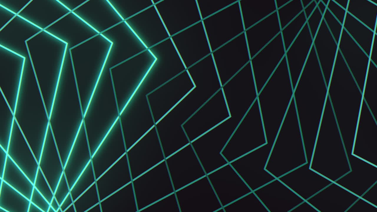 A black and white grid with blue zigzag lines running through, creating a dynamic pattern