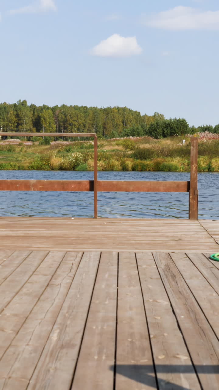 Wooden Pier on a Calm Lake