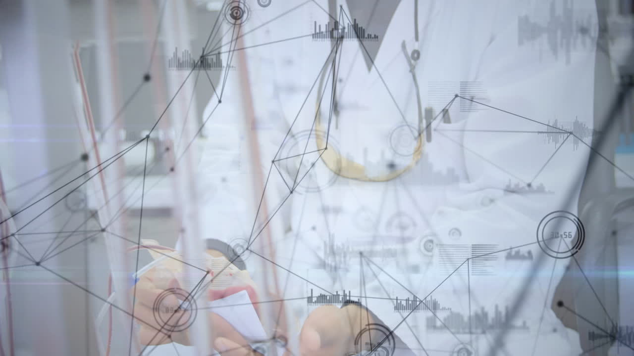 연결 네트워크의 애니메이션과 의사에 대한 통계