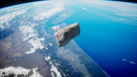 dangerous asteroid approaching planet earth. image of the earth furnished by nasa