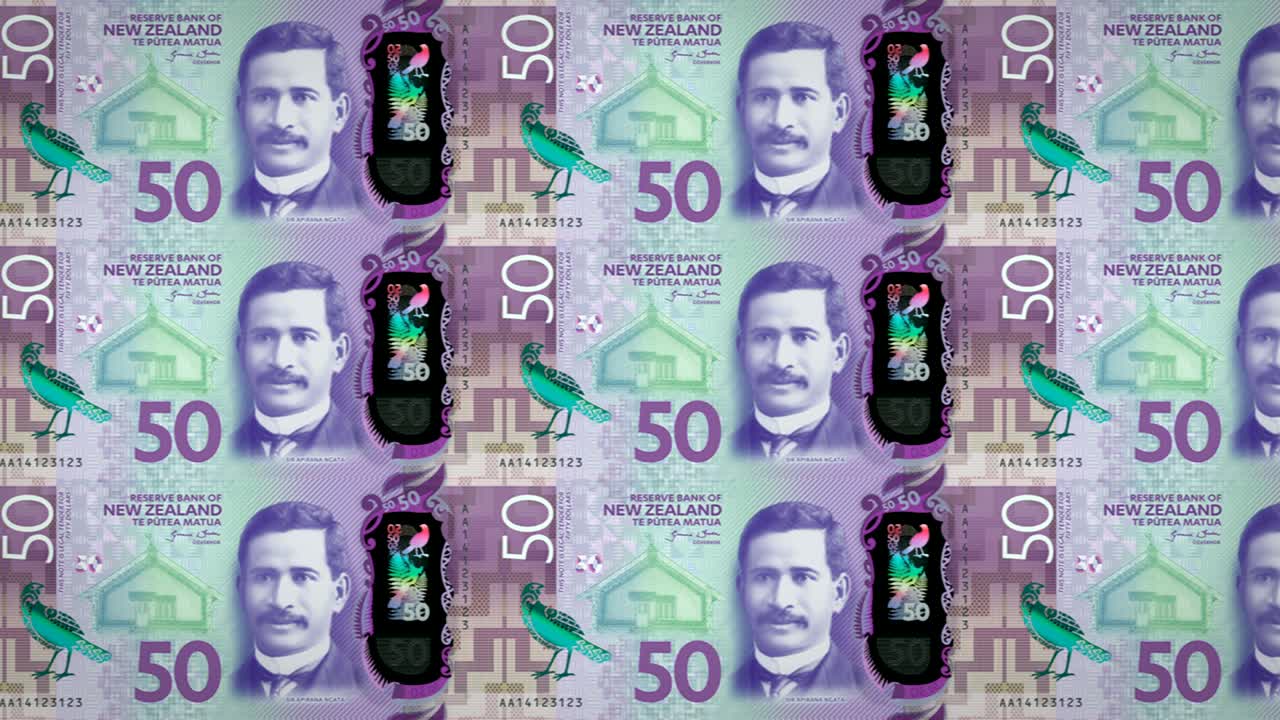 뉴질랜드 50달러 지폐 롤링, 현금, 루프