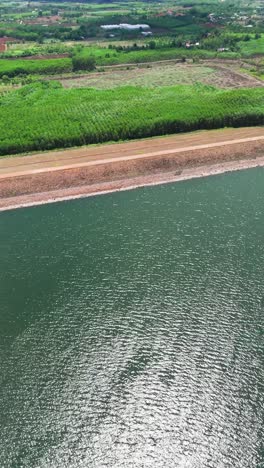 aerial view tilt of the farm in dong nai.