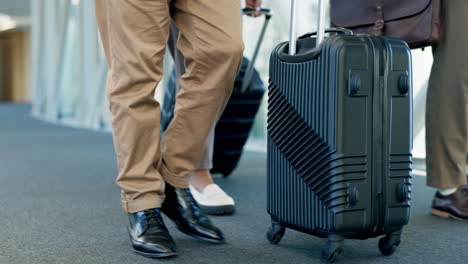 business people, suitcase and and feet walking