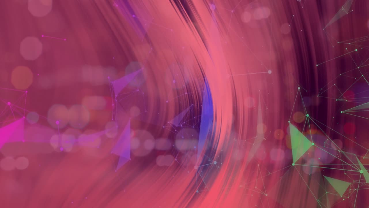 animación de formas que se mueven sobre los puntos