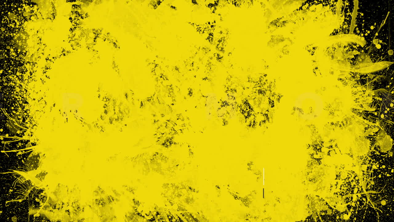 texto de lunes cibernético en marco con pincel de acuarela amarilla en gradiente negro