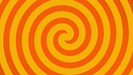 Animation-of-arrows-on-spiral-red-and-yellow-background