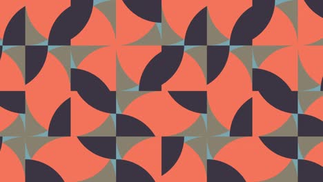 modern seamless loop animated pattern with multicolor geometric shapes. trendy motion graphic background in a flat design with geometric elements