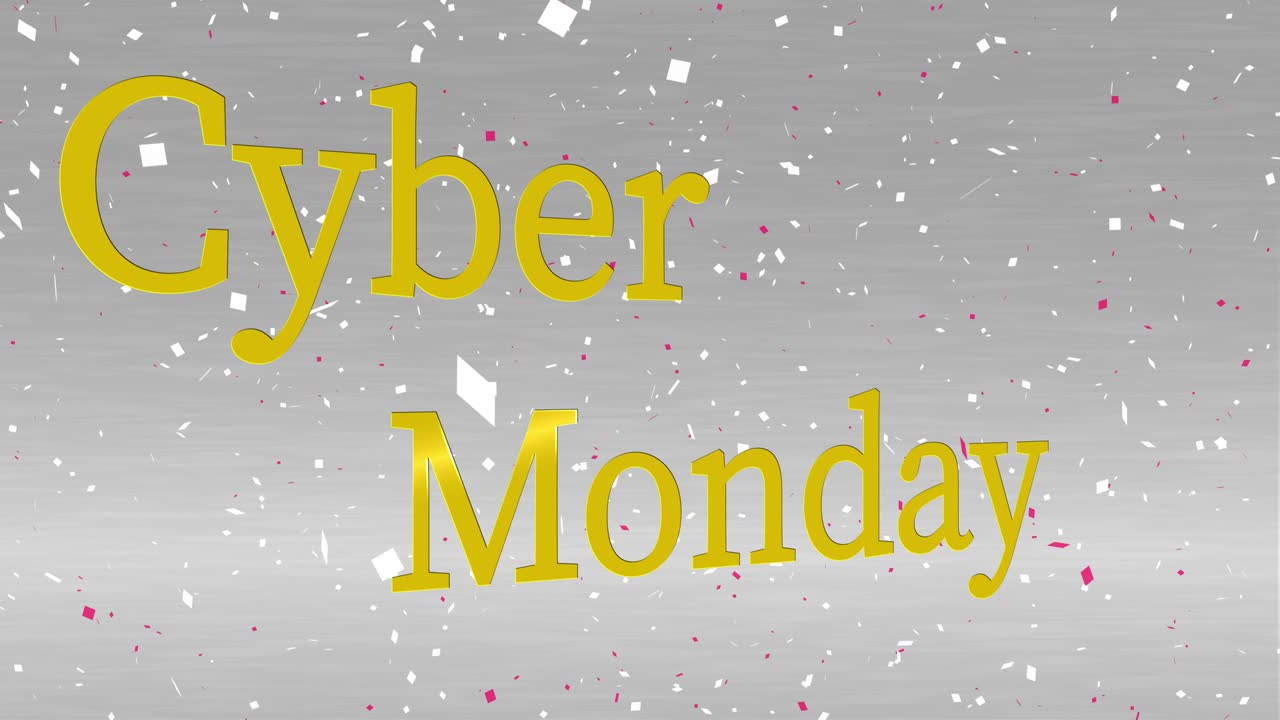 사이버 월요일 판매 이벤트 텍스트 애니메이션 모션 그래픽