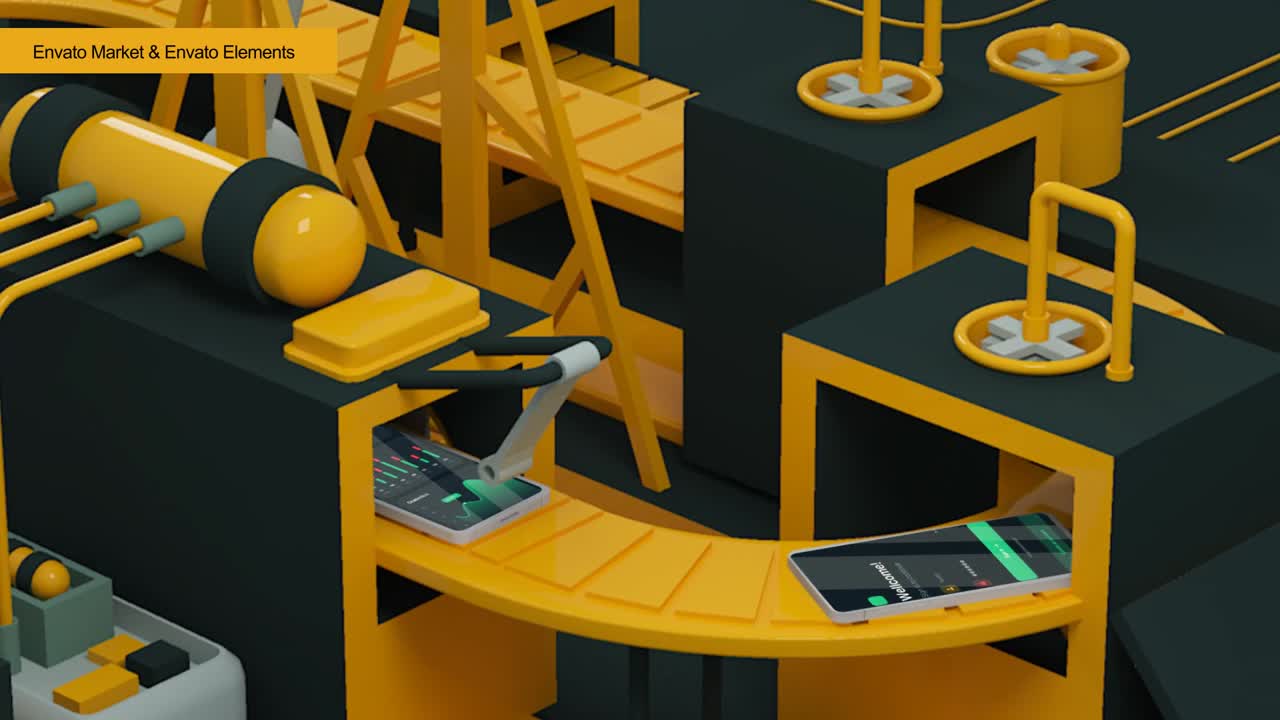 Automated Factory Process and Online Shopping Concept