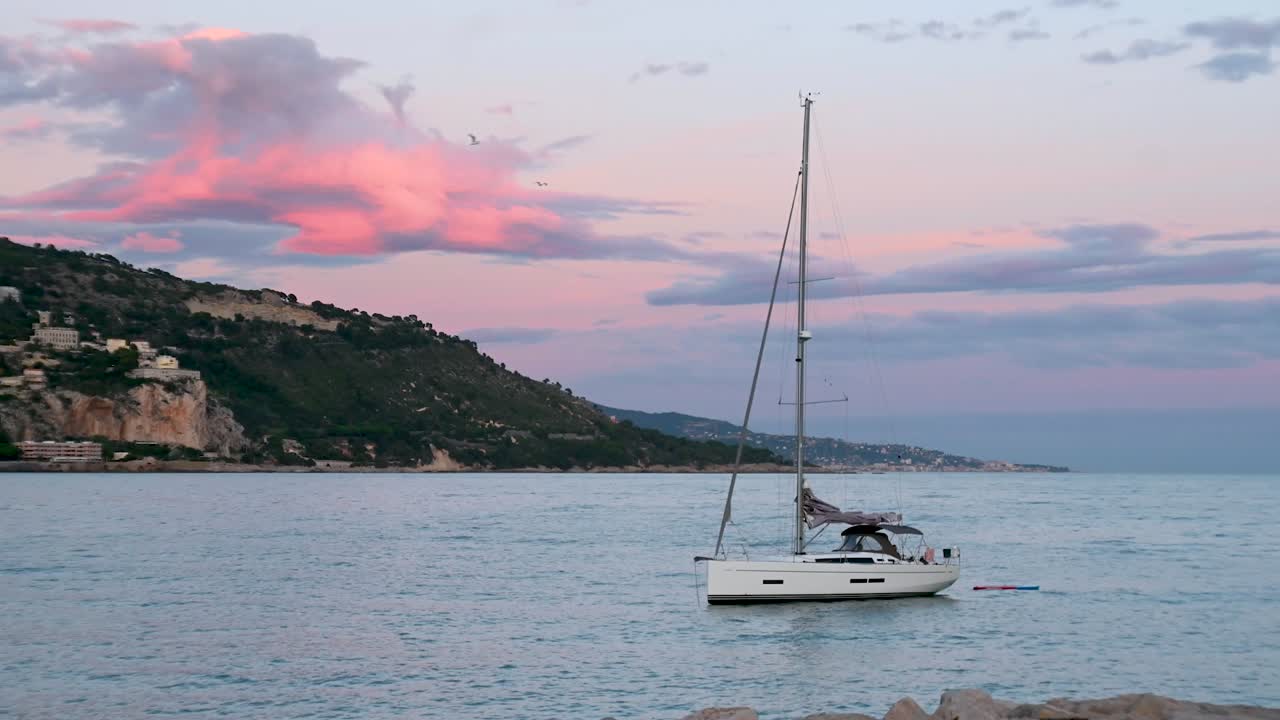 menton punto de vista de un barco, francia, europa
