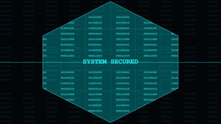 Digital Hexagon Interface Displaying System Secured Message