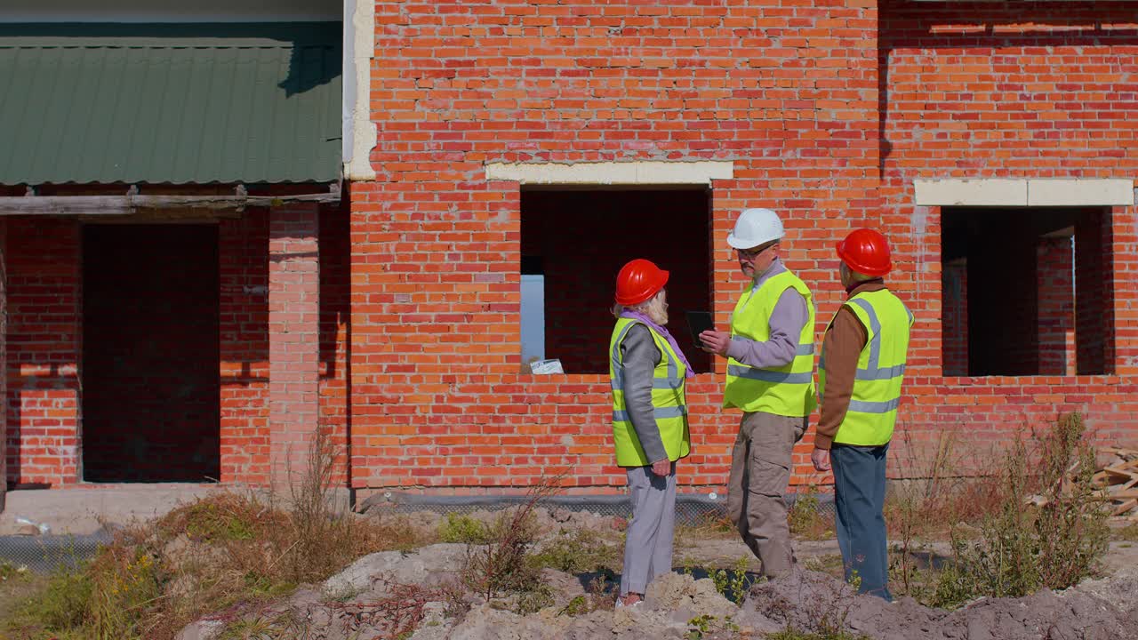 reunión familiar de los abuelos mayores agente de bienes raíces arquitecto, gerente financiero compra de casa