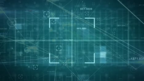 Animation-of-network-of-connections-with-markers-and-grid