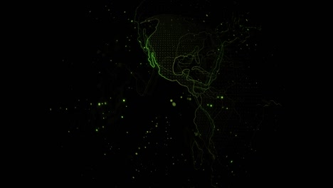 rotating earth with bright connections forming a world network. concepts like technology, social network, communication, stock video animation 3d of global business network rotating in space.