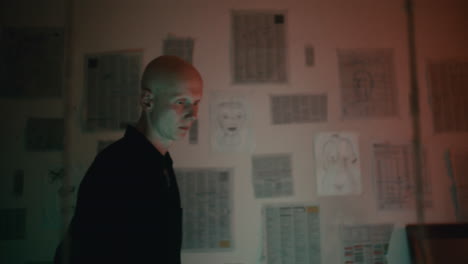 a man in a room