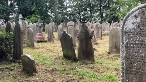 Footage-Walking-in-St-Michael-and-All-Angels-Church-Graveyard