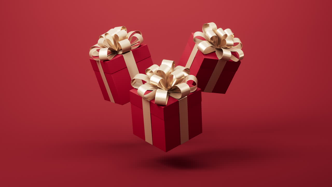 선물 상자, 축제 및 축제, 3d 렌더링