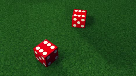 Dice-Pair-6x6-are-thrown-on-different-surfaces