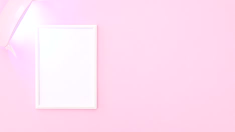 nail manicure tools appear on left side of pink theme. stop motion