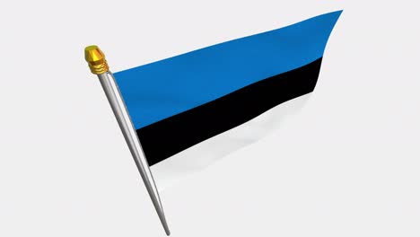 la bandera de estonia se balancea en el viento - alphachannel_228.mov