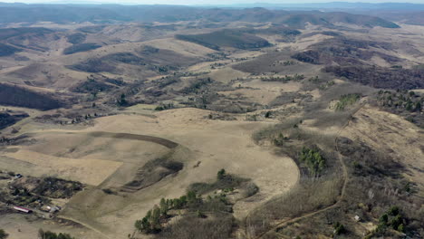 Agriculture-land-drone-view-in-winter