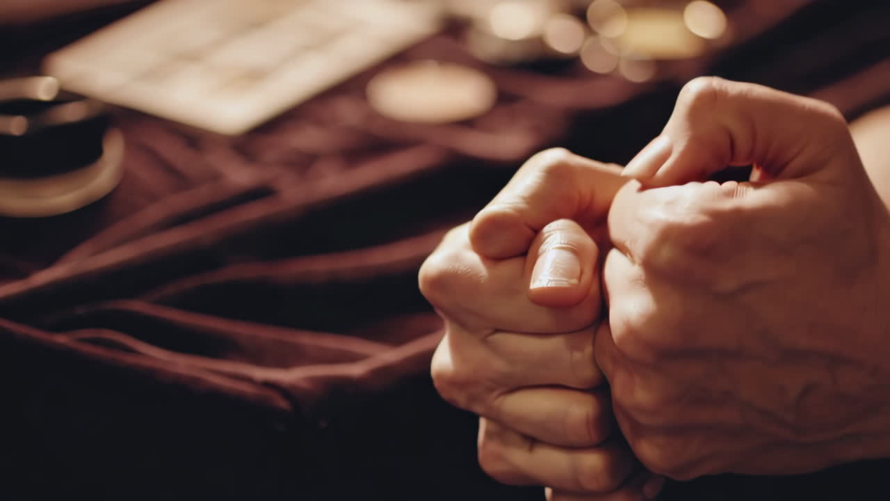 primer plano de las manos juntas