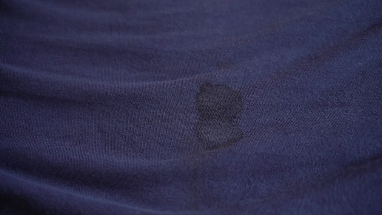 close up of bloodstains on sheet