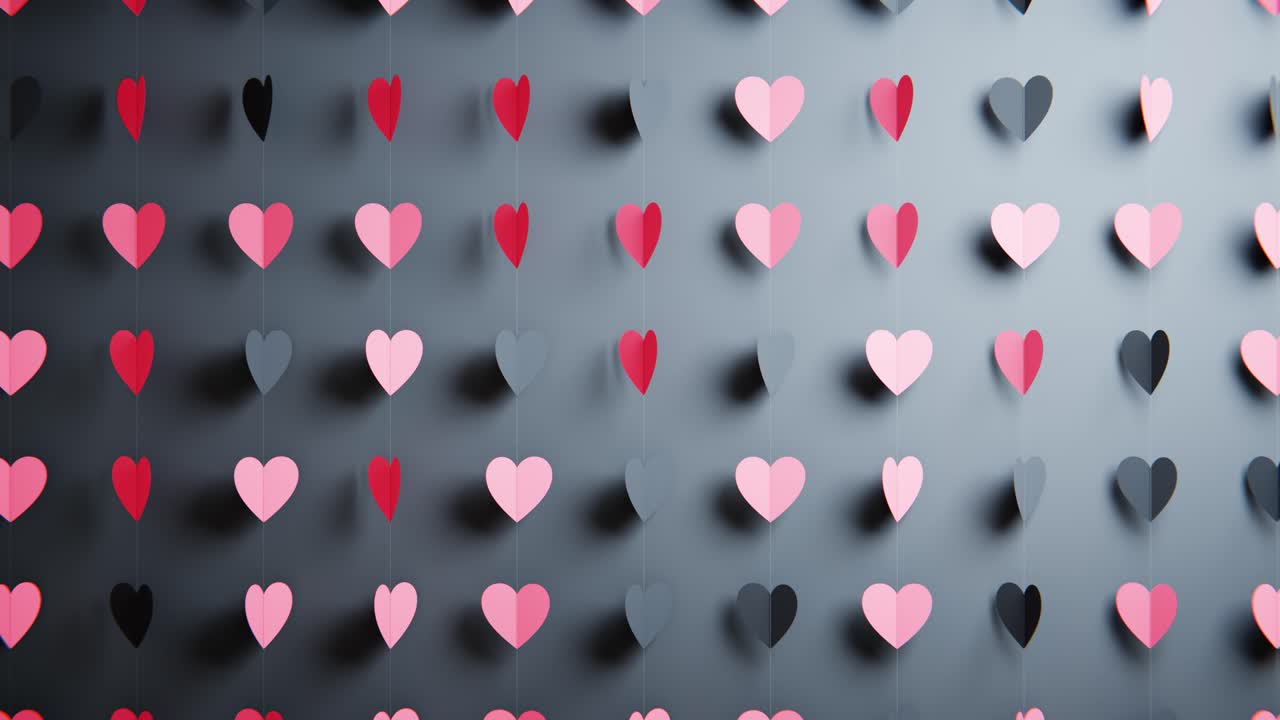 Loop Continuo di Decorazione Ghirlanda di Cuori di Carta Appesi