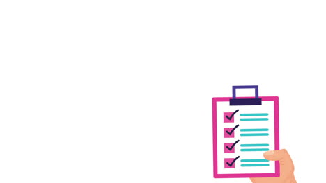 animación del servicio logístico con cuadro y lista de comprobación