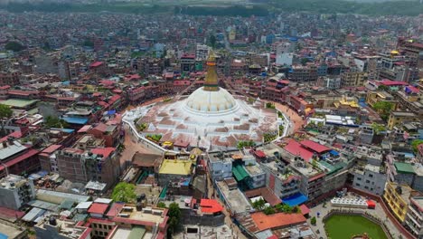 Estupa-Boudhanath-Faro-De-Budistas-En-Katmandú,-Nepal,-Asia-Del-Sur