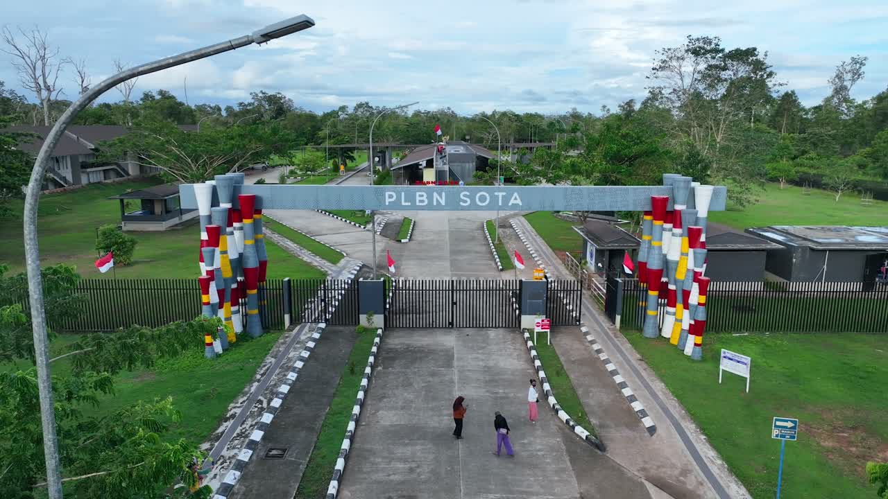 View of PLBN SOTA Border Gate in Indonesia