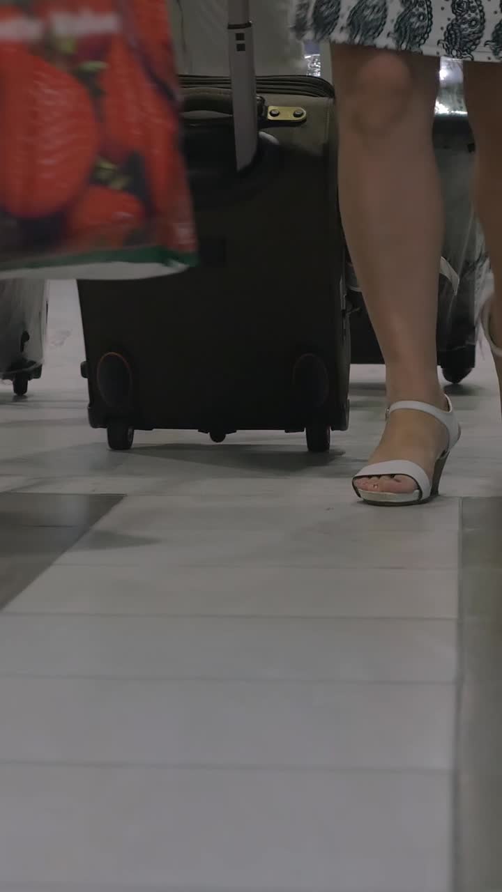 People walking with luggage