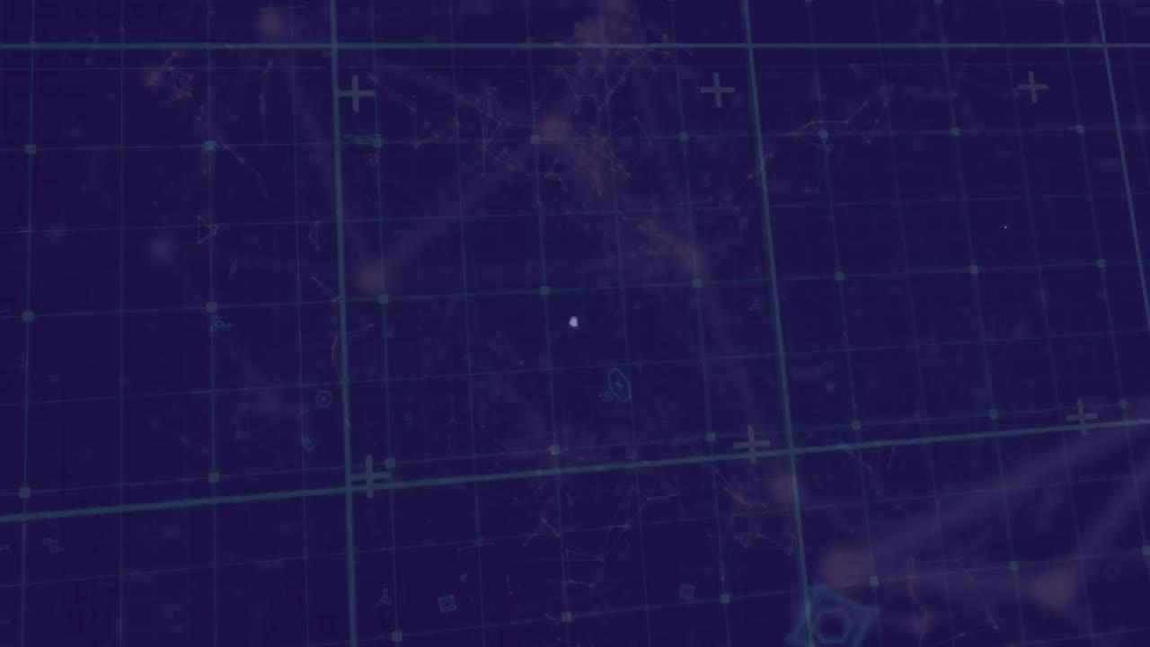 검은 바탕 위의 연결 네트워크의 애니메이션