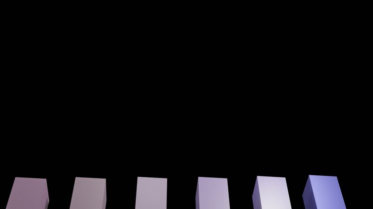 animation der finanzdatenverarbeitung auf schwarzem hintergrund