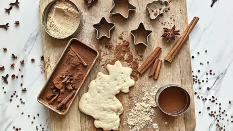 christmas cookie baking ingredients and ready to bake cookies