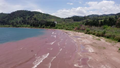 red beach in fuxian lake in yunnan, china.