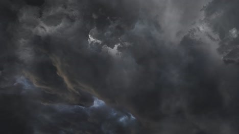 tormenta de rayos en las nubes fondo de video
