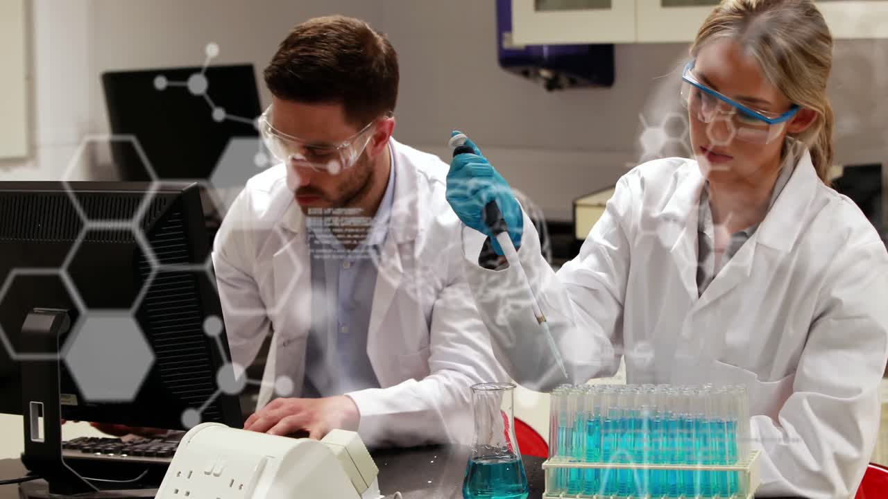 animación del procesamiento de datos en diversos científicos