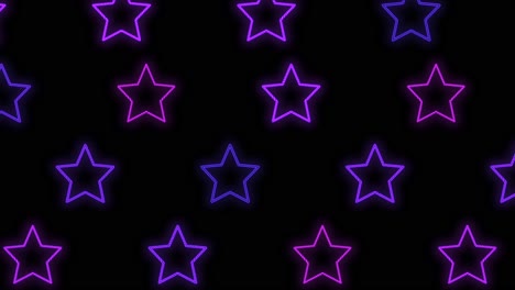 Neon-purple-stars-pattern-in-night