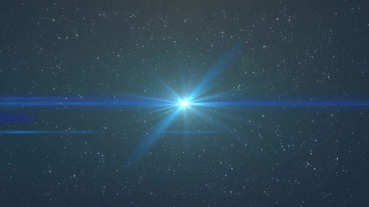 Animazione di punti luce su stelle su sfondo nero