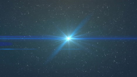 animation of light spots over stars on black background