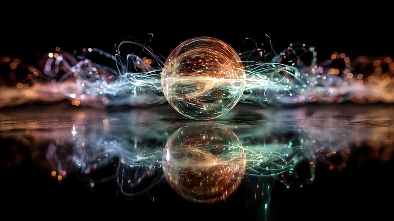 Scie luminose e sfera riflettente creano fantastici effetti visivi