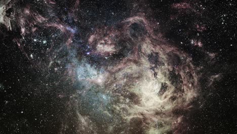 view of  nebulae hovering in the dark universe