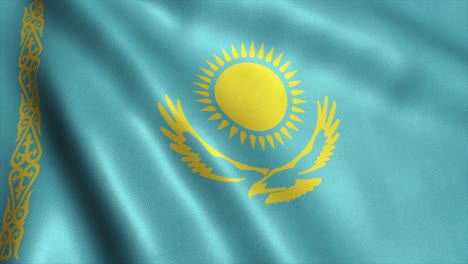 kazakhstan flag video loop - 4k