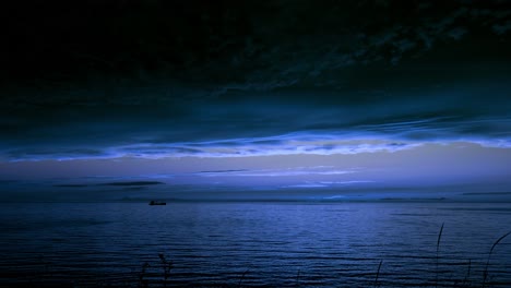 dark and dramatic seascape at twilight