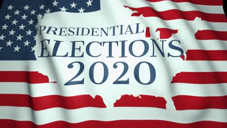 waving flag, us presidential elections 2020 concept, usa border and flag, 4k background, loop animation