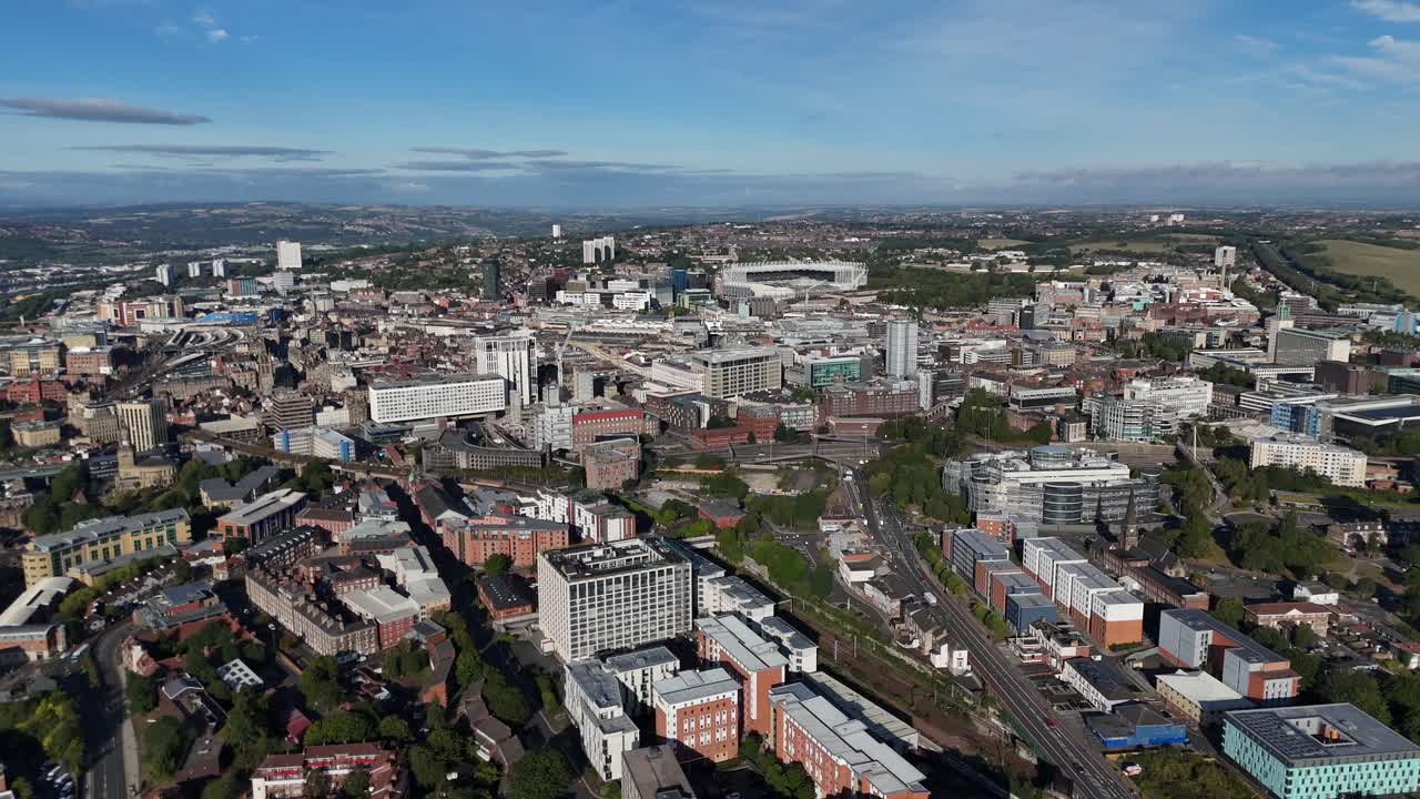 Drone Aerial Footage of Newcastle and Gateshead — River Tyne, Bridges, St ’ Park, City Centre Skyline, UK north east england tyneside